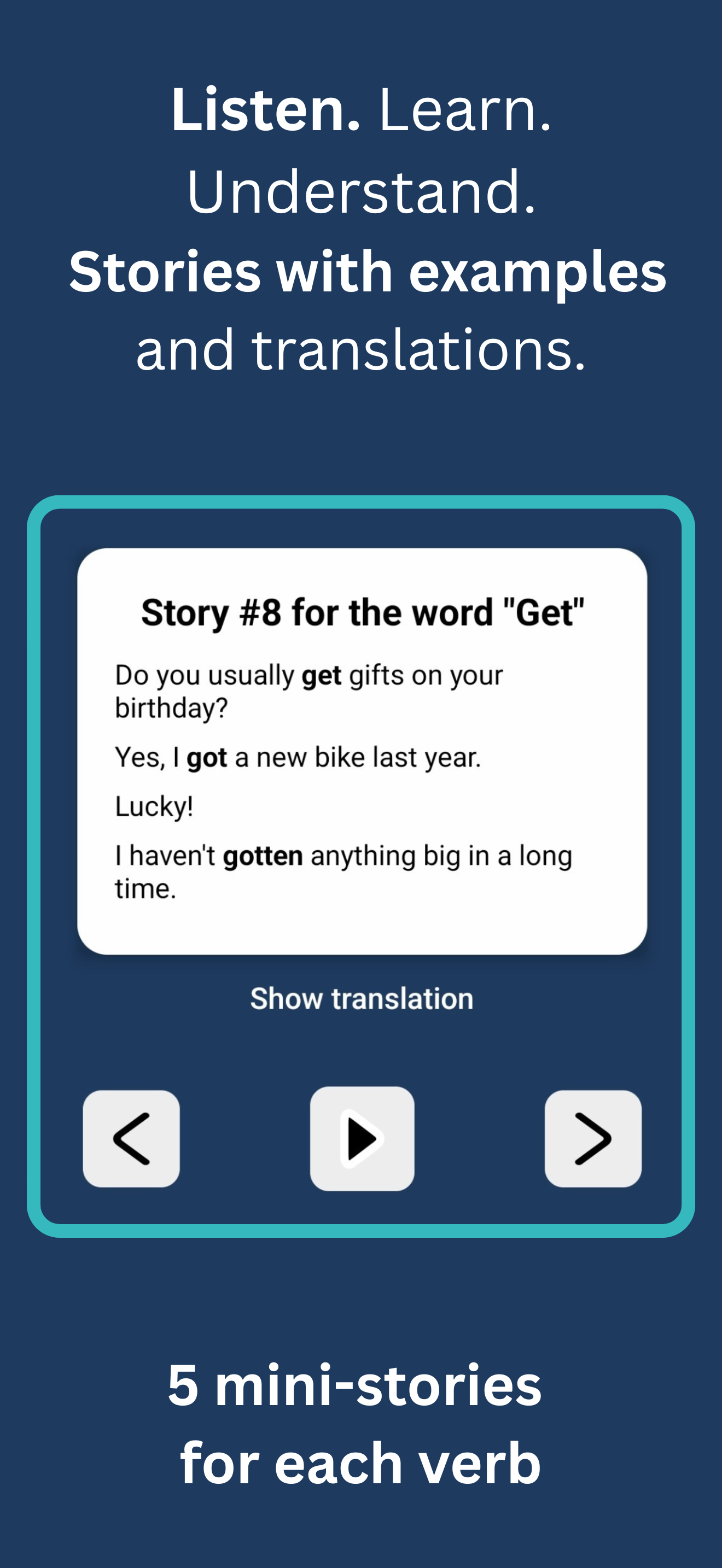 Irregular Verbs by LingoReply screenshot 3