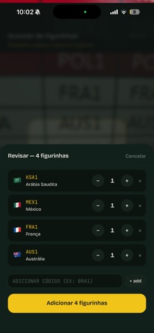 Scanner Figurinhas Álbum 2026 iPhone screenshot