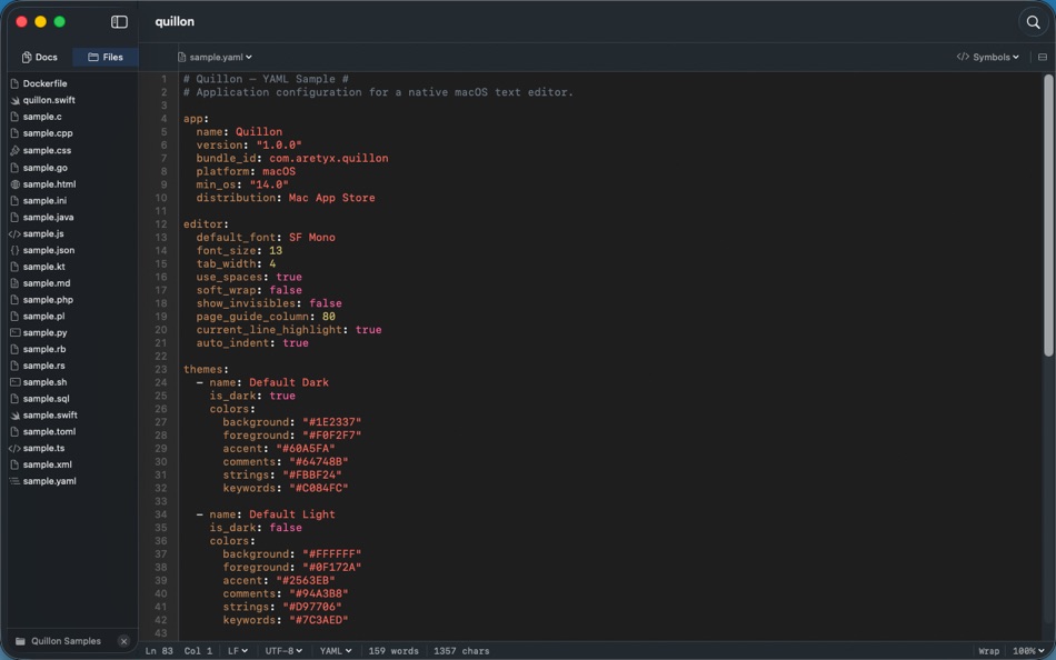 #4. Quillon Editor (macOS) Ved: Mehmet Tenekeci