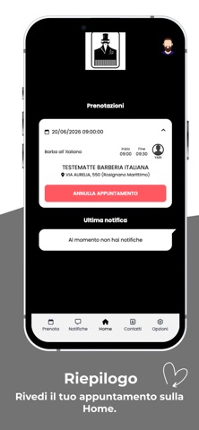 TESTEMATTE barberia iPhone screenshot