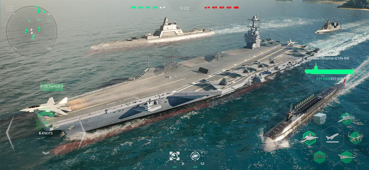 Modern Warships: Naval Battles iOS Mod IPA screenshot 1 - iOS game interface