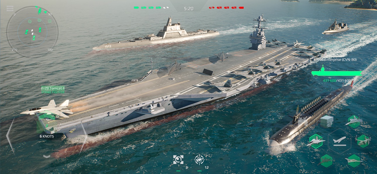 Modern Warships: Naval Battles iOS Mod IPA screenshot 1 - iOS game interface