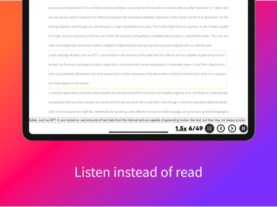 ReadToMe – English Listening iPad screenshot 3 - Education app