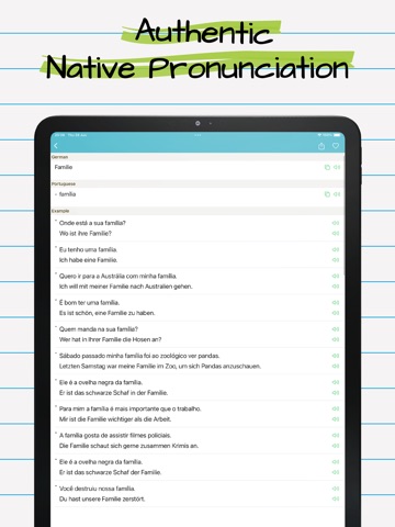 German Portuguese Dictionary + iPad screenshot