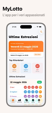 Lotto Estrazioni e Statistiche app screenshot