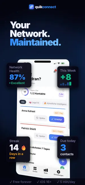 quik connect: Personal CRM screenshot 1