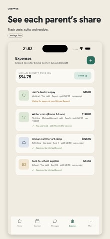 OnePage: Co-Parenting App Screenshot 5 of 8