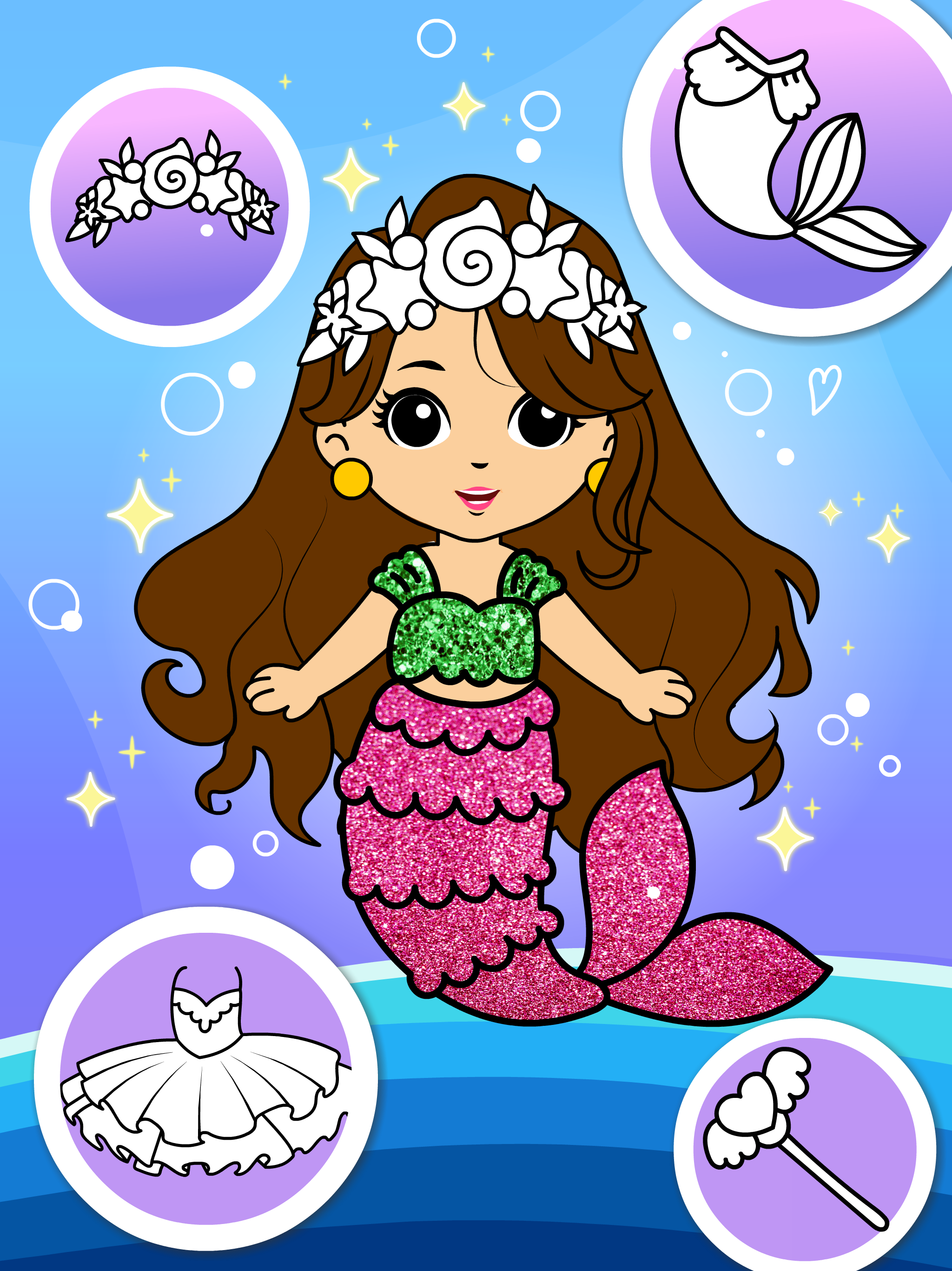 Princess Coloring Book & Pages