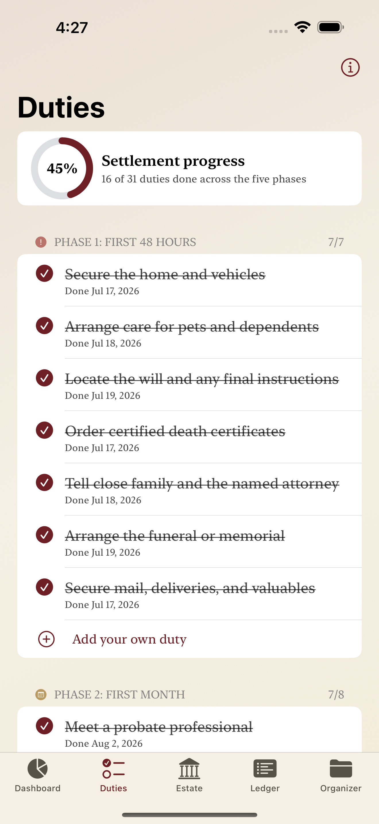 ExecutorKit: Probate Organizer screenshot 3