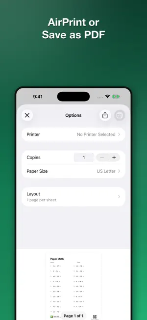 Paper Math: Print Worksheets screenshot 3