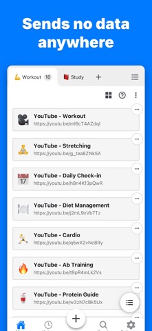 LinkList - Open Links Quickly iPhone screenshot
