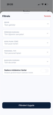 Kadro Radar - Kamu ilanları screenshot