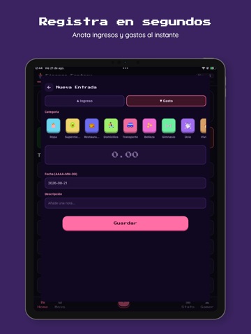 Finance Fantasy: Gestor Gastos iPad screenshot
