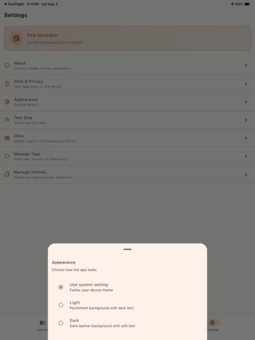QuickNotes: Private Book Log iPad screenshot