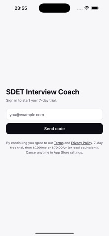 SDET Interview Coach screenshot
