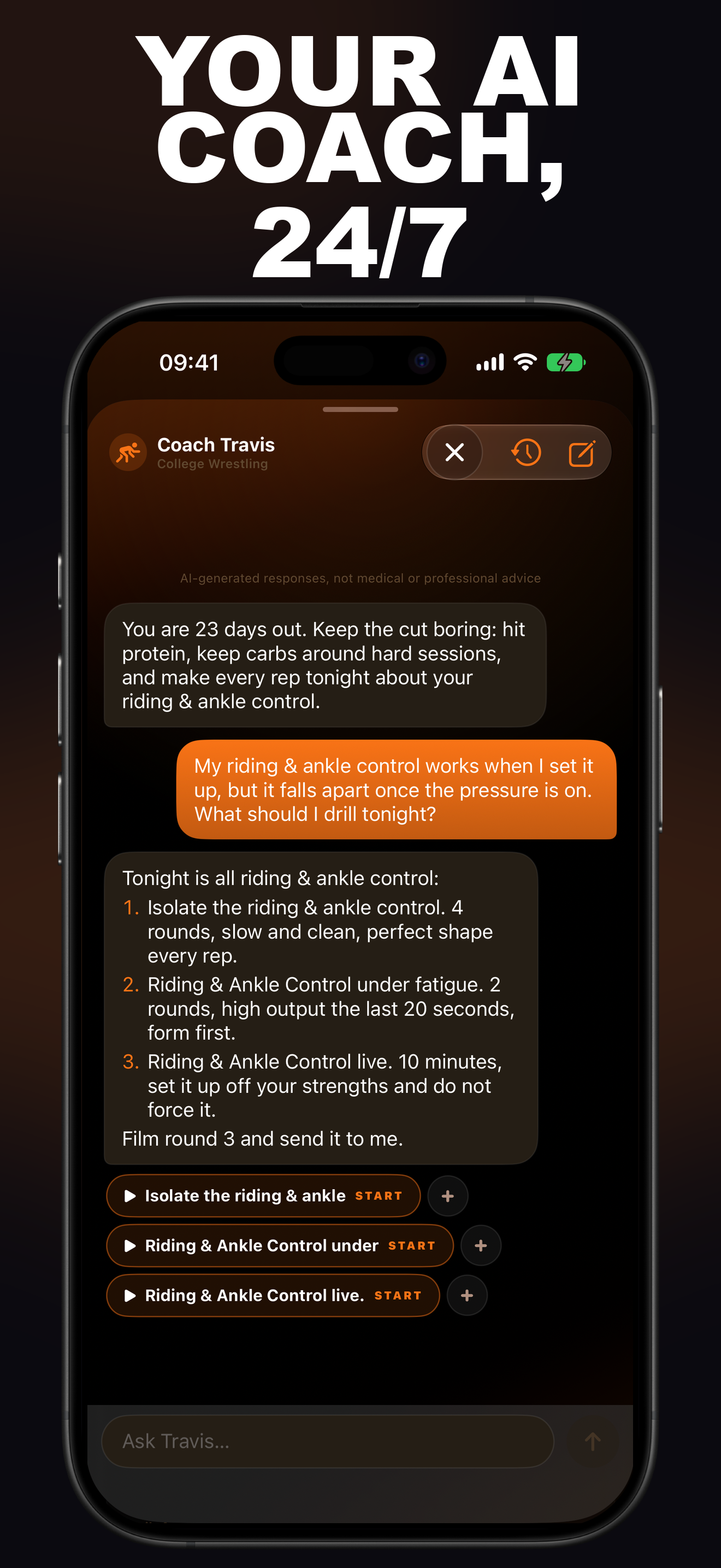 College Wrestling AI: Coach