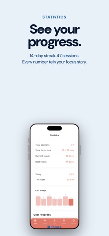 Focus+ Pomodoro Timer & Goals Screenshot 4 of 5