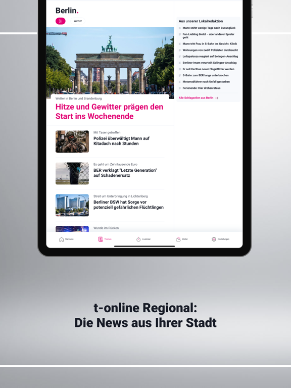 t-online Nachrichten iPad screenshot 4 - News app