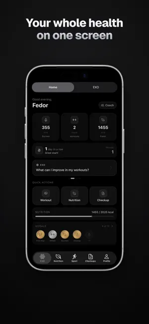 EXO: Calorie & Health Tracker screenshot 1