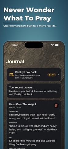 Forged: Prayer Journal For Men iPhone screenshot