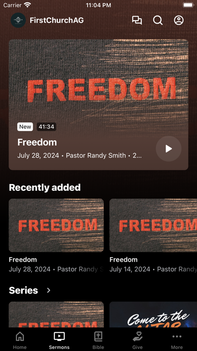 FirstChurchAG Screenshot