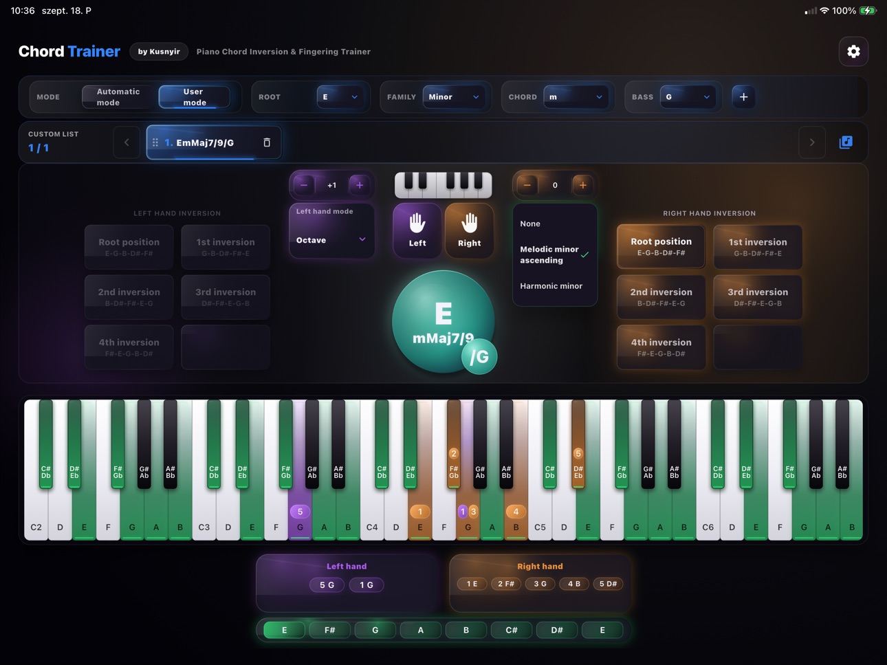 Screenshot 5 of Chord Trainer by Kusnyir
