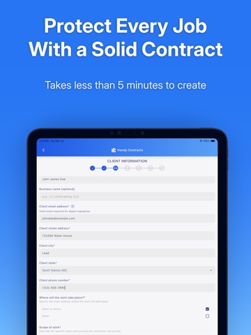 Handy Contracts iPad screenshot