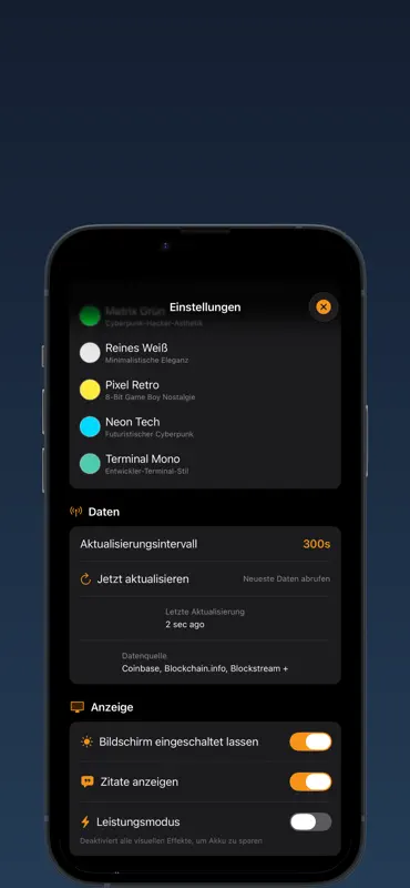SatsClock - Bitcoin Block Uhr screenshot 4 of 6
