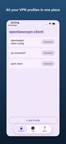 OpenLawsVPN Client Screenshot 1 of 4