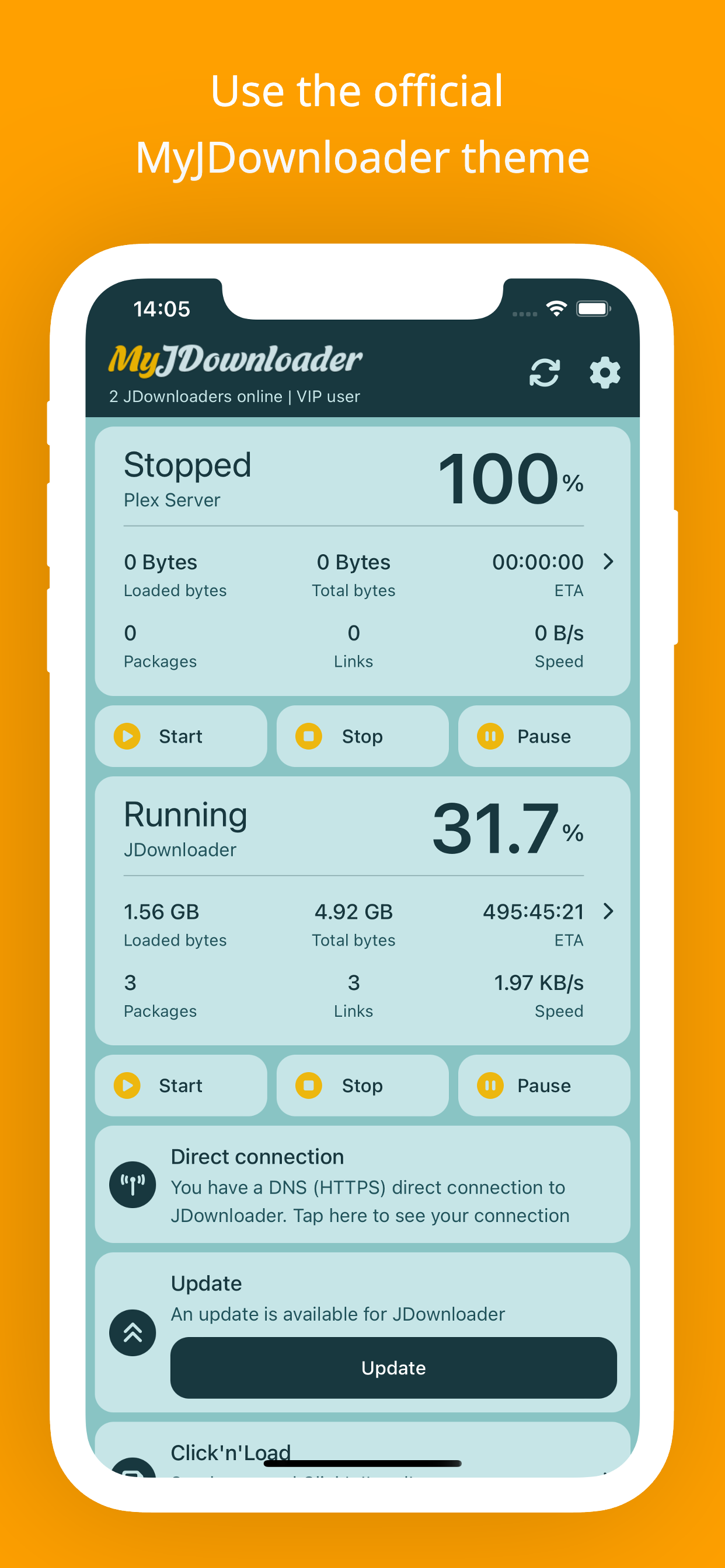 MyJDownloader Remote