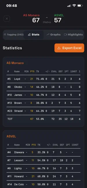 VideoScoutBasketball screenshot 4