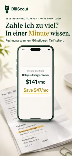 Screenshot von BillScout: Rechnungs-Scanner auf dem iPhone 1