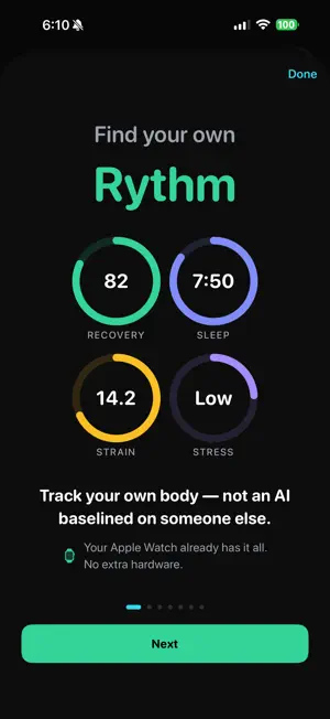Rythm: Recovery & Strain screenshot 1