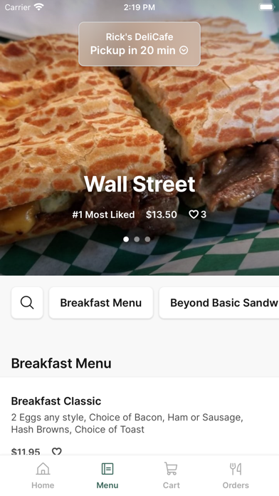 Ricks DeliCafe iPhone screenshot 2 - Food & Drink app