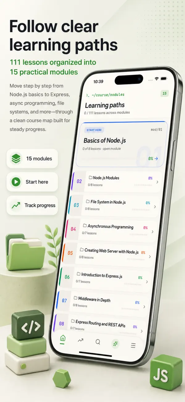 Screenshot #2 pour Learn Node.js - Backend Coding