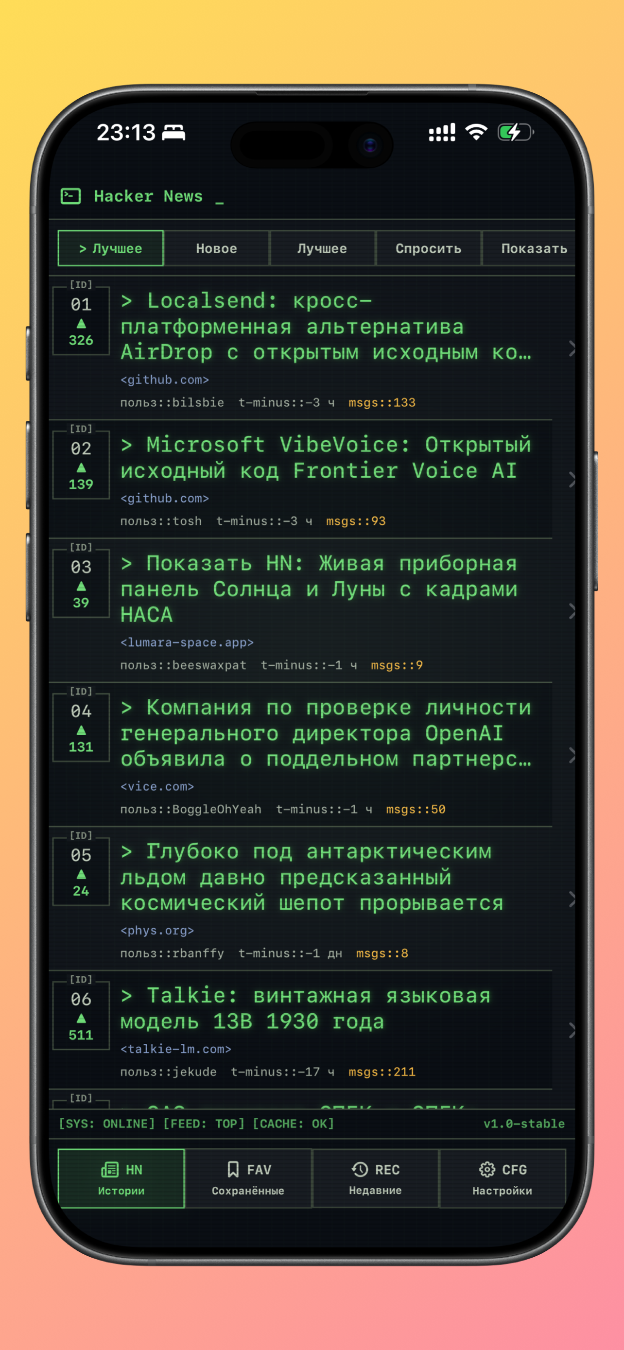 Translating Hacker News