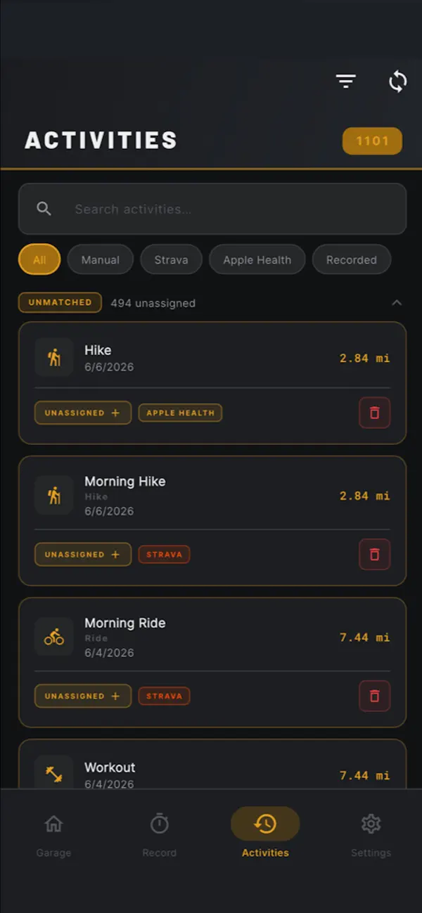 Screenshot #2 pour GarageTracker