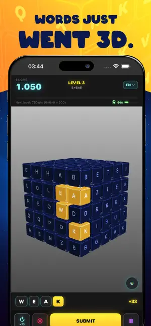 Word Qube | 3D Word Puzzle screenshot 1