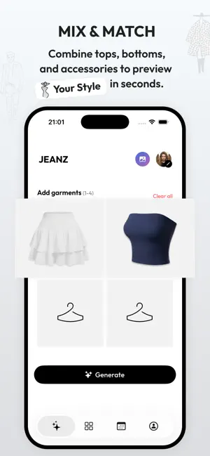 JEANZ: AI Wardrobe & Outfit screenshot 1