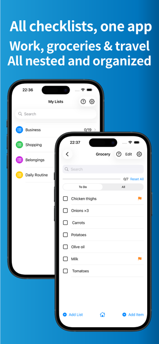 Checklist Maker-Grocery & Work Screenshot 1 of 8