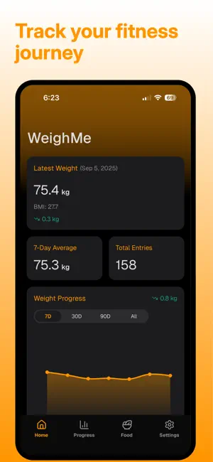 WeighMe - Weight Tracker screenshot 1