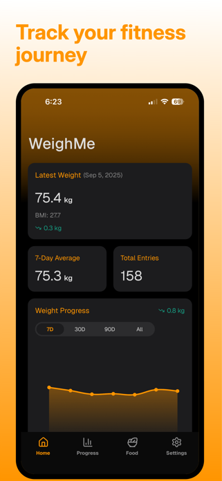 WeighMe - Weight Tracker Screenshot 1 of 5