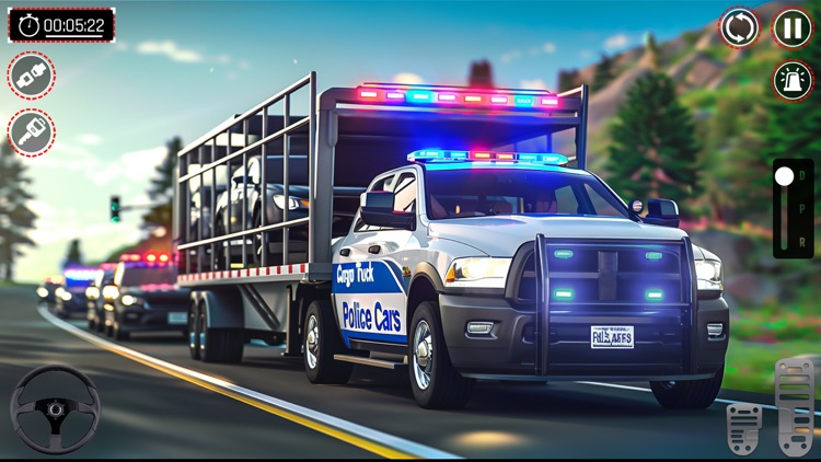 US Police Car Transport Truck