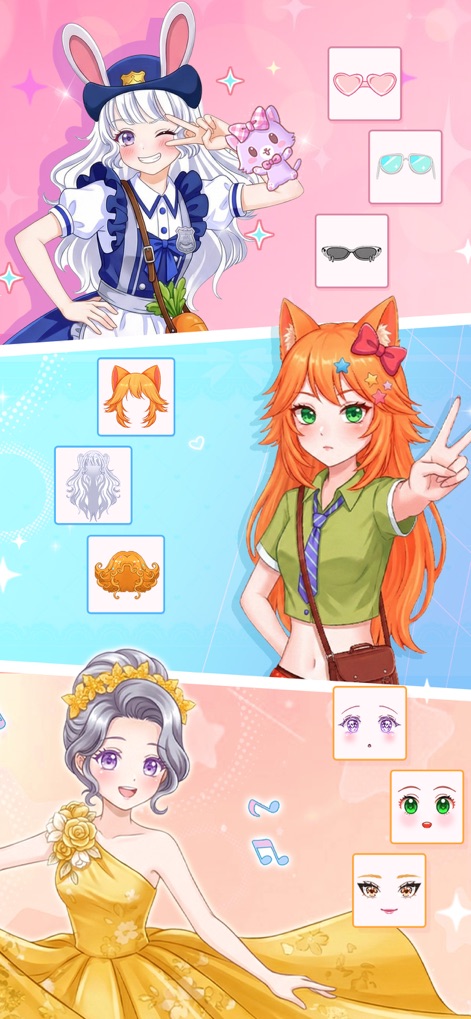 Idol Livestream: Doll Dress Up - This tool highlights the granular customization options, allowing users to fine-tune unique facial features and personalize accessory choices for each doll's distinct personality.