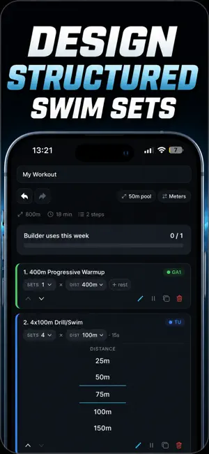 AquaPlan: Swim Workout Builder screenshot 2