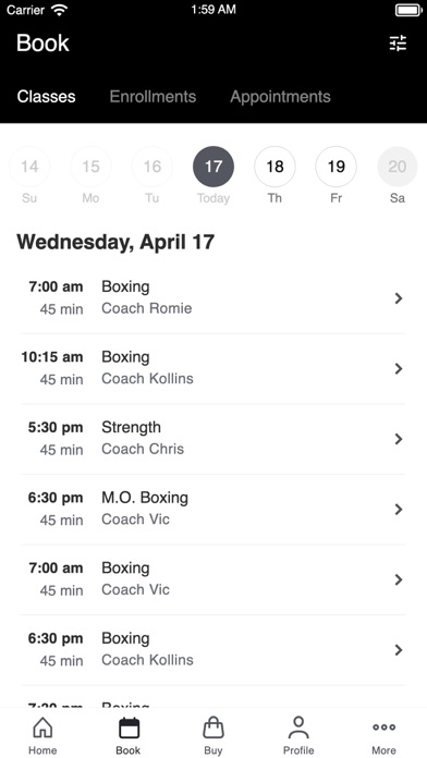 Members Only Boxing & Fitness Screenshot