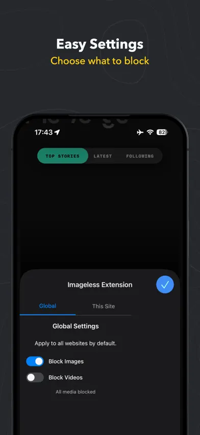 Imageless - Image Blocker screenshot 2