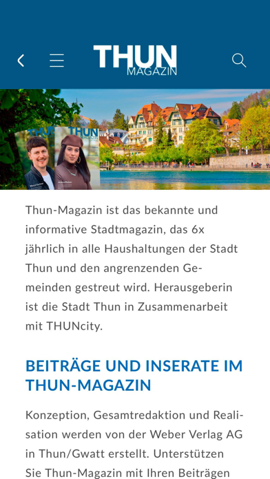 Thun Magazin Screenshot