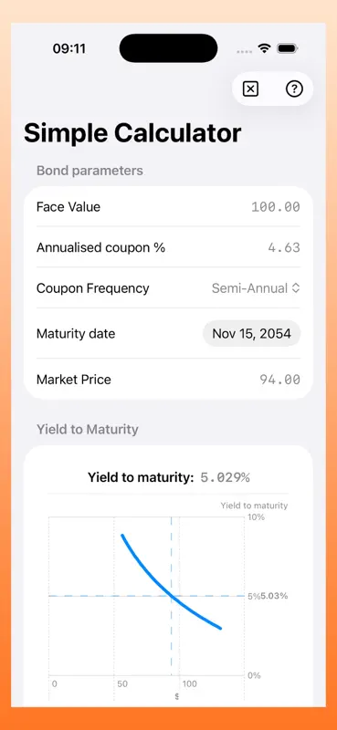 Bond Yield Calculator screenshot 1 of 4