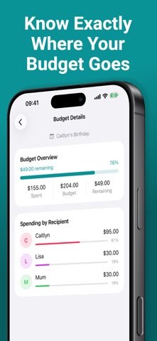 Gift List: Budget Tracker Screenshot 3 of 5